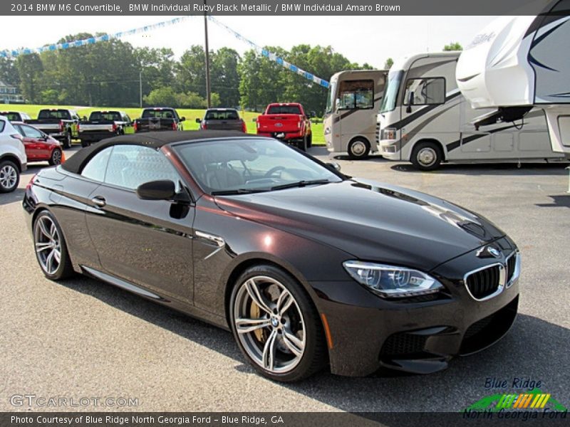 BMW Individual Ruby Black Metallic / BMW Individual Amaro Brown 2014 BMW M6 Convertible