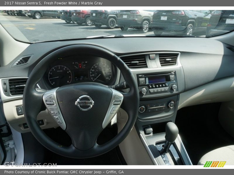 Fresh Powder White / Marble Gray 2017 Nissan Sentra S