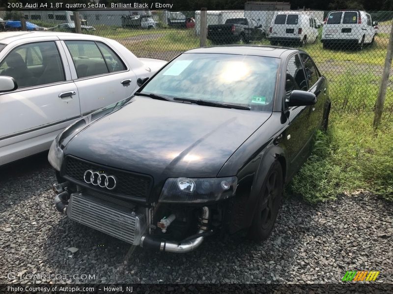 Brilliant Black / Ebony 2003 Audi A4 1.8T quattro Sedan