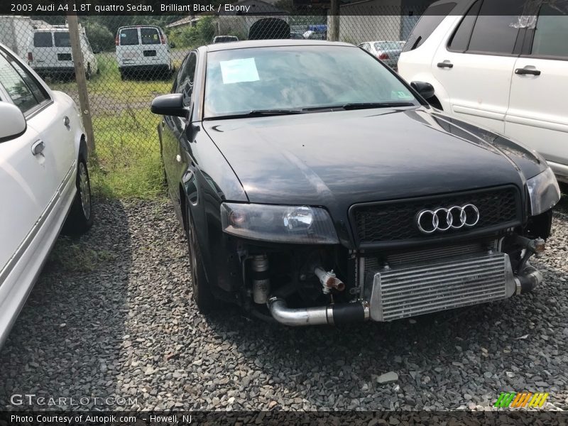 Brilliant Black / Ebony 2003 Audi A4 1.8T quattro Sedan