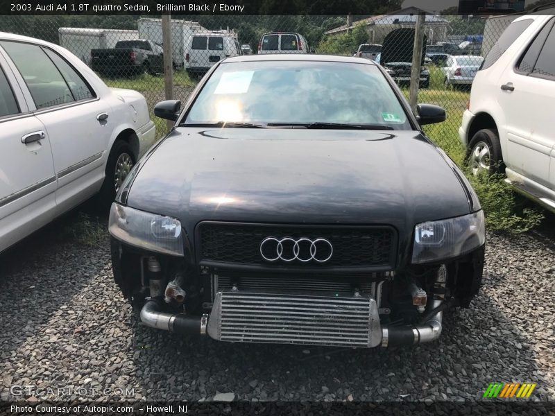 Brilliant Black / Ebony 2003 Audi A4 1.8T quattro Sedan