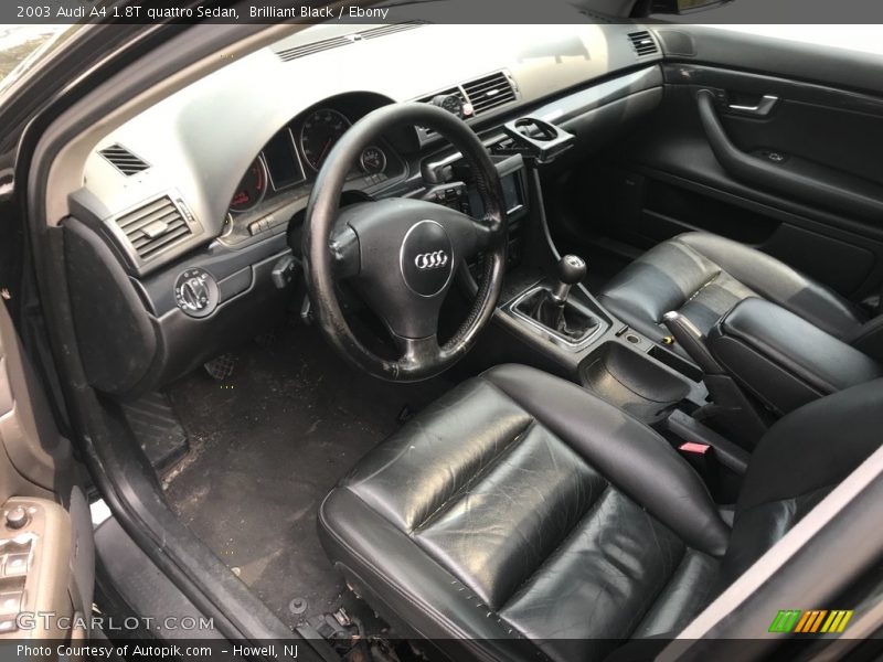 Brilliant Black / Ebony 2003 Audi A4 1.8T quattro Sedan