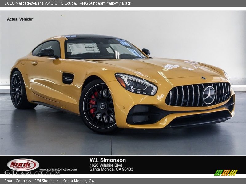 AMG Sunbeam Yellow / Black 2018 Mercedes-Benz AMG GT C Coupe