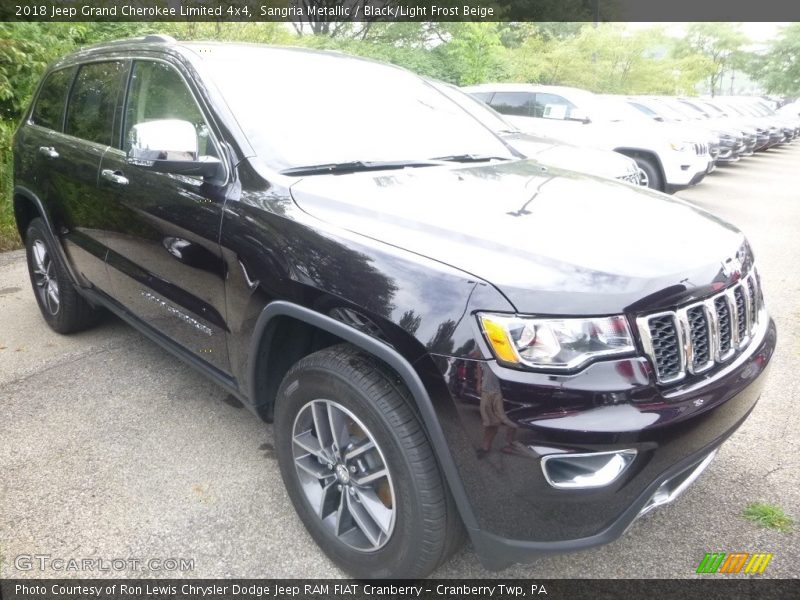 Sangria Metallic / Black/Light Frost Beige 2018 Jeep Grand Cherokee Limited 4x4