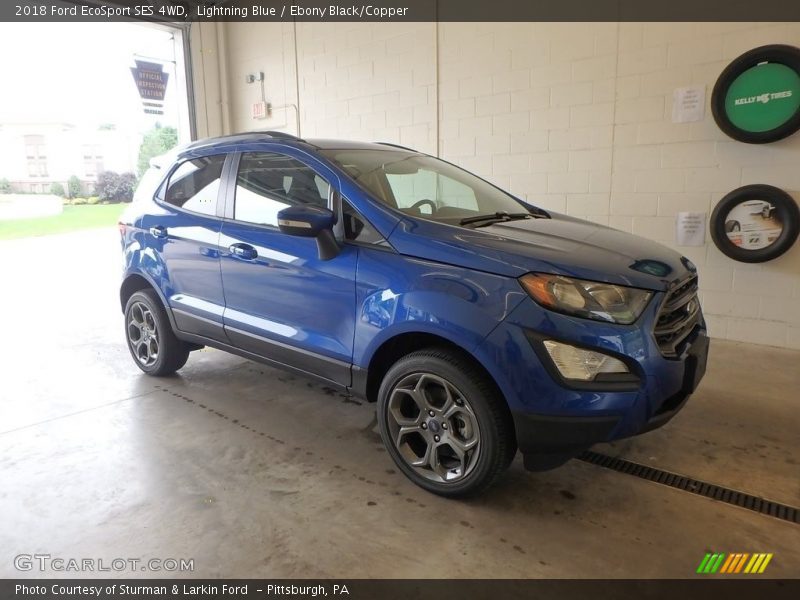 Lightning Blue / Ebony Black/Copper 2018 Ford EcoSport SES 4WD