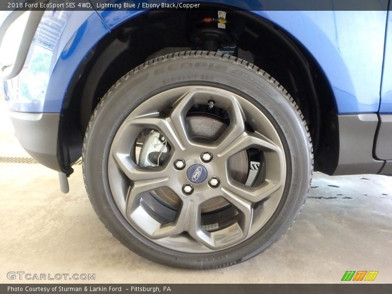 Lightning Blue / Ebony Black/Copper 2018 Ford EcoSport SES 4WD