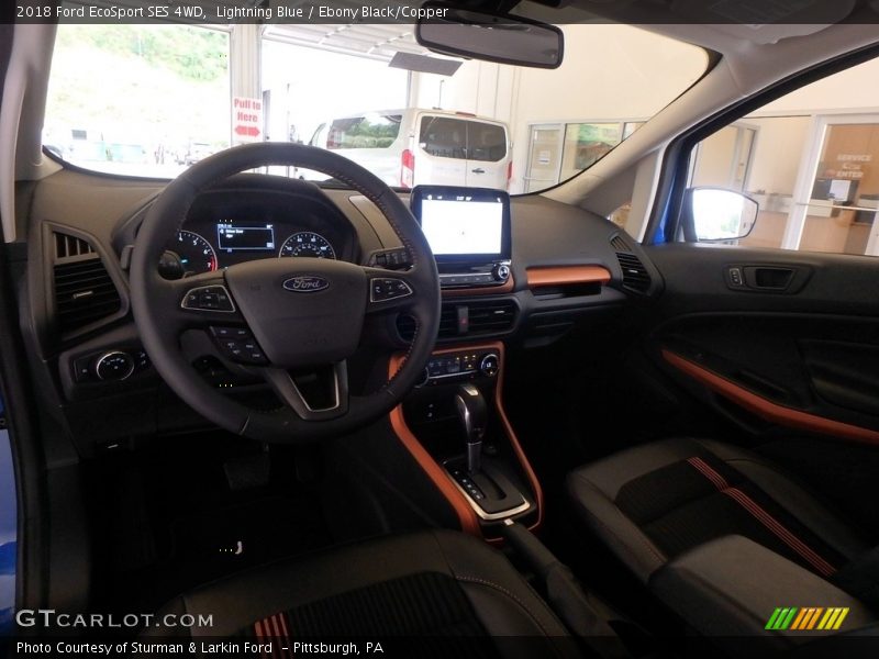 Lightning Blue / Ebony Black/Copper 2018 Ford EcoSport SES 4WD