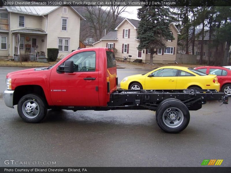 Victory Red / Dark Titanium 2009 Chevrolet Silverado 3500HD Work Truck Regular Cab 4x4 Chassis