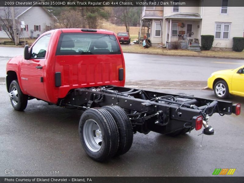 Victory Red / Dark Titanium 2009 Chevrolet Silverado 3500HD Work Truck Regular Cab 4x4 Chassis