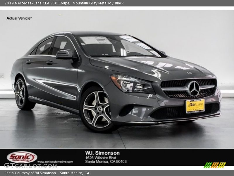 Mountain Grey Metallic / Black 2019 Mercedes-Benz CLA 250 Coupe