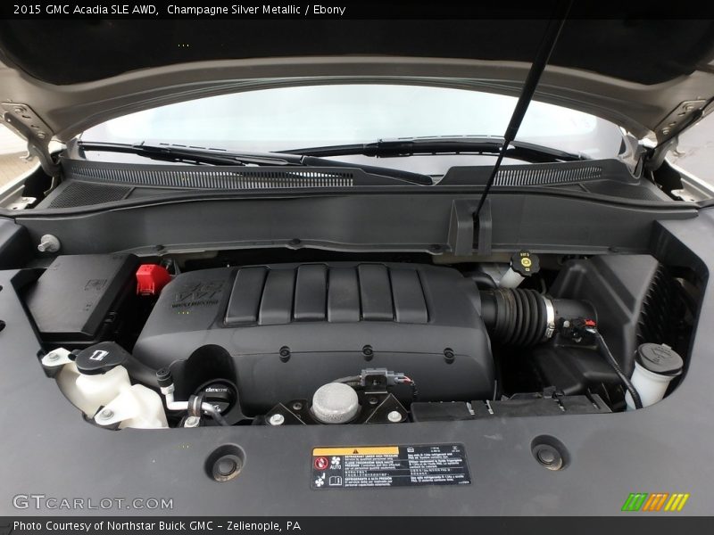 Champagne Silver Metallic / Ebony 2015 GMC Acadia SLE AWD