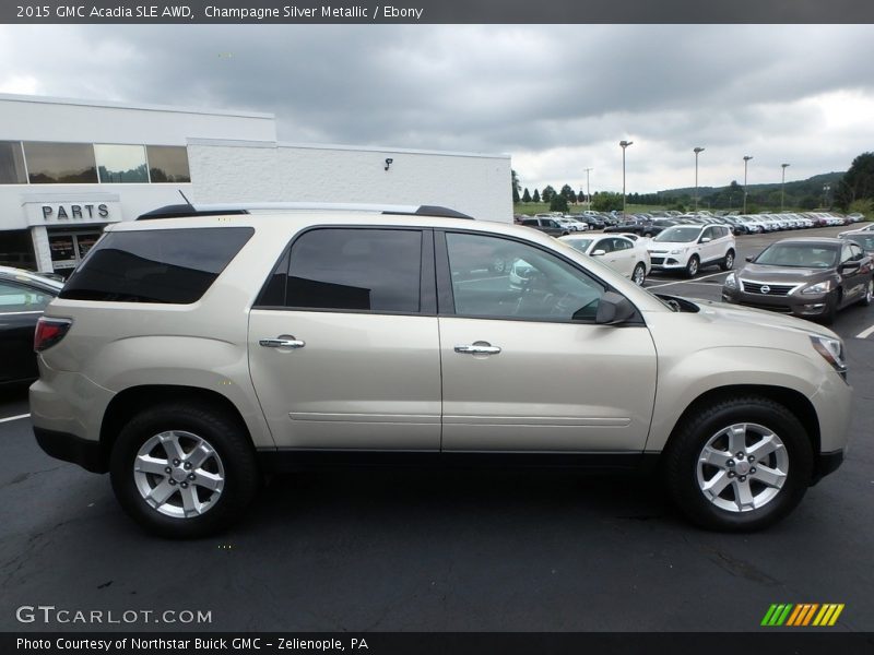 Champagne Silver Metallic / Ebony 2015 GMC Acadia SLE AWD