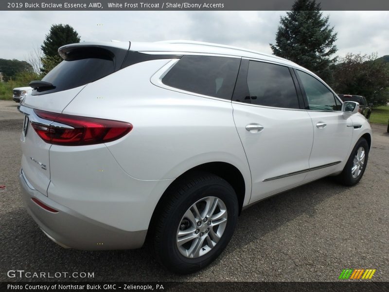 White Frost Tricoat / Shale/Ebony Accents 2019 Buick Enclave Essence AWD