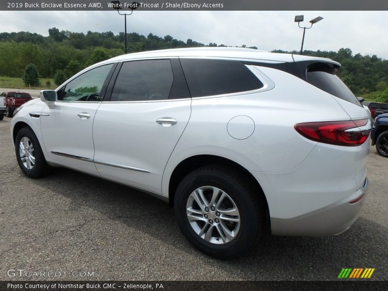 White Frost Tricoat / Shale/Ebony Accents 2019 Buick Enclave Essence AWD
