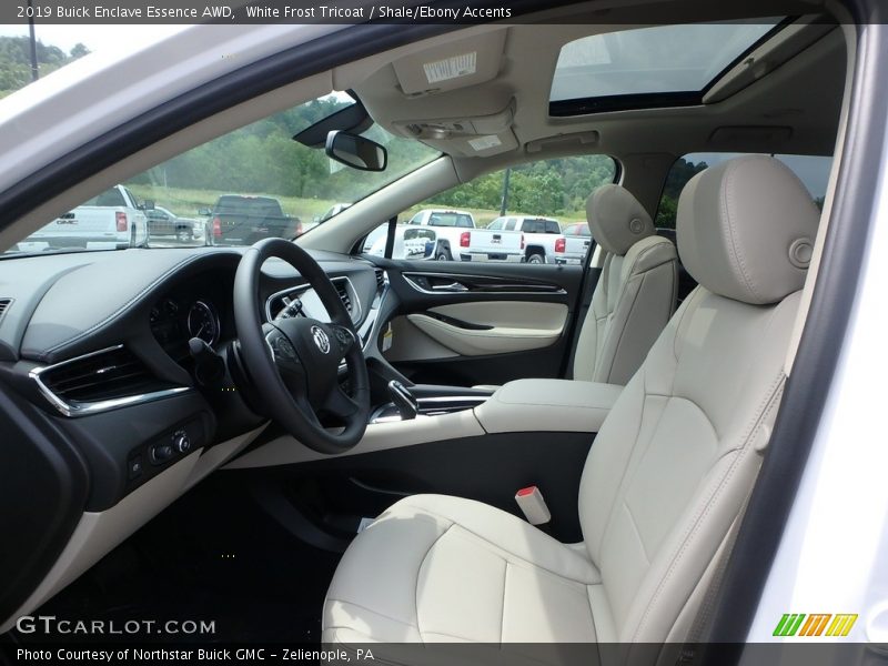 White Frost Tricoat / Shale/Ebony Accents 2019 Buick Enclave Essence AWD