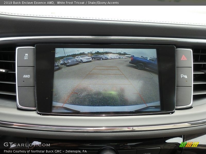 White Frost Tricoat / Shale/Ebony Accents 2019 Buick Enclave Essence AWD