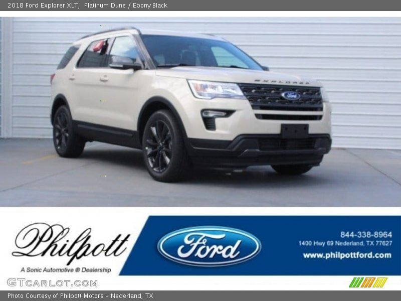 Platinum Dune / Ebony Black 2018 Ford Explorer XLT