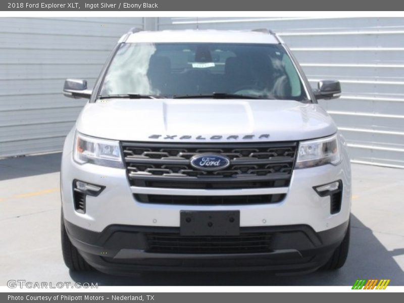 Ingot Silver / Ebony Black 2018 Ford Explorer XLT