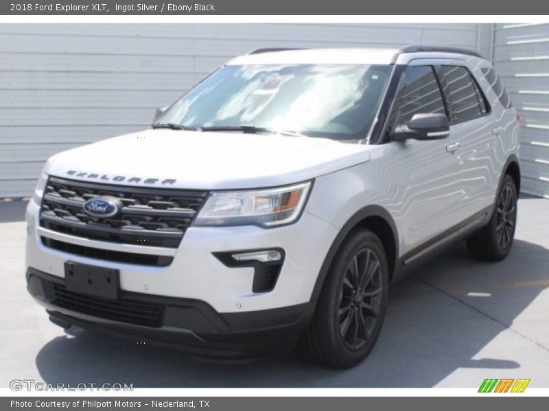 Ingot Silver / Ebony Black 2018 Ford Explorer XLT