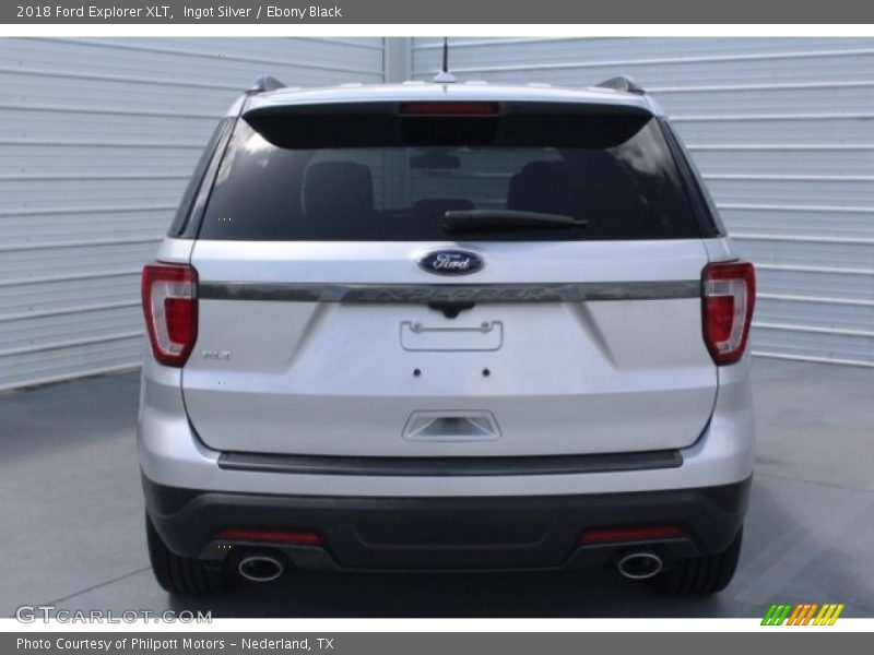 Ingot Silver / Ebony Black 2018 Ford Explorer XLT