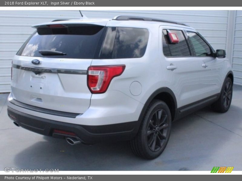 Ingot Silver / Ebony Black 2018 Ford Explorer XLT