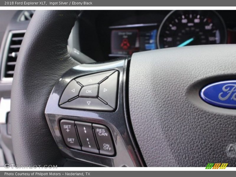 Ingot Silver / Ebony Black 2018 Ford Explorer XLT