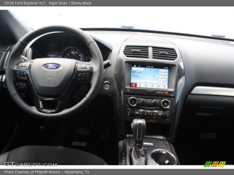 Ingot Silver / Ebony Black 2018 Ford Explorer XLT