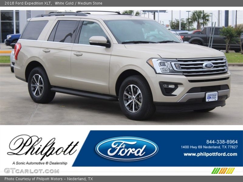 White Gold / Medium Stone 2018 Ford Expedition XLT
