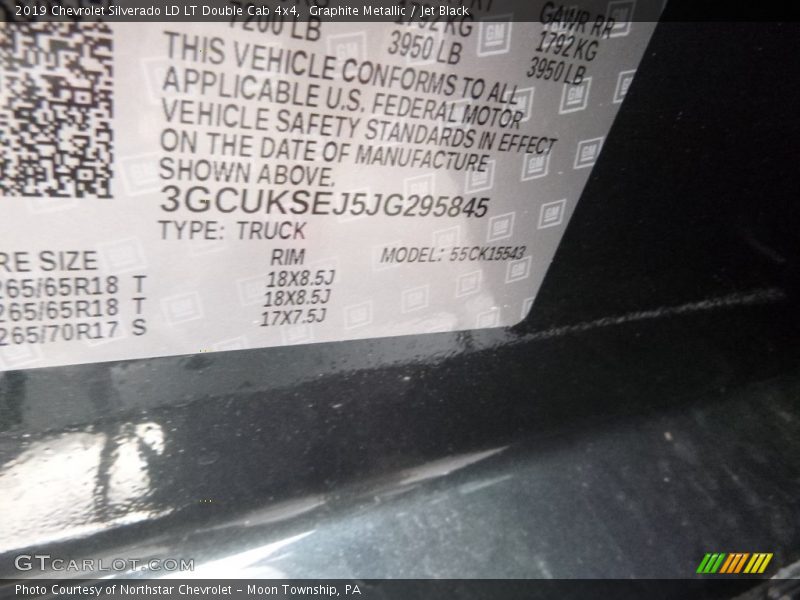 Graphite Metallic / Jet Black 2019 Chevrolet Silverado LD LT Double Cab 4x4
