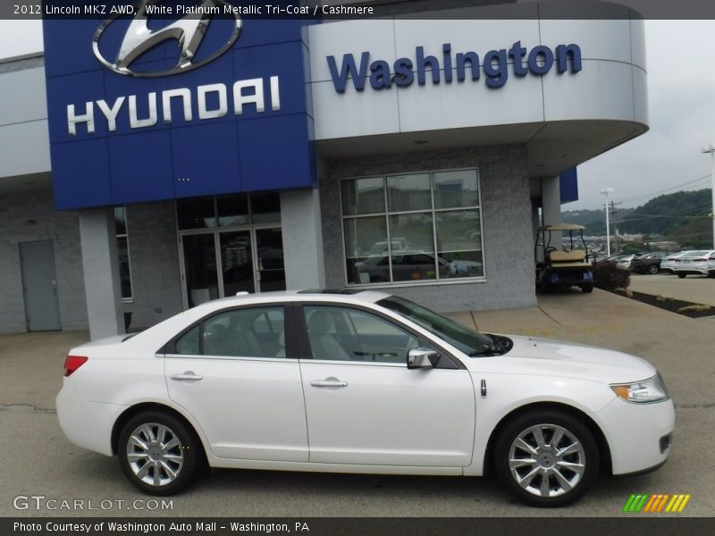 White Platinum Metallic Tri-Coat / Cashmere 2012 Lincoln MKZ AWD