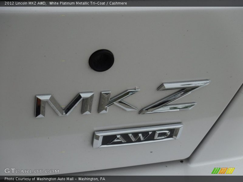 White Platinum Metallic Tri-Coat / Cashmere 2012 Lincoln MKZ AWD