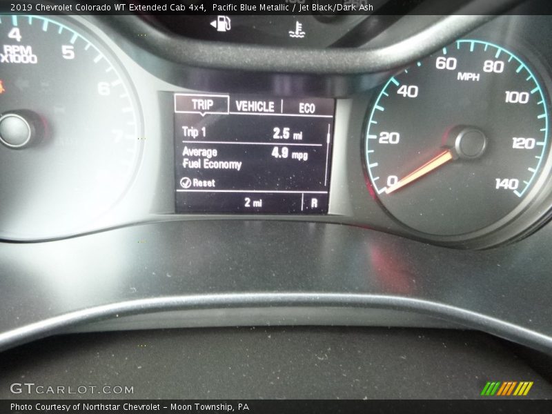Pacific Blue Metallic / Jet Black/Dark Ash 2019 Chevrolet Colorado WT Extended Cab 4x4