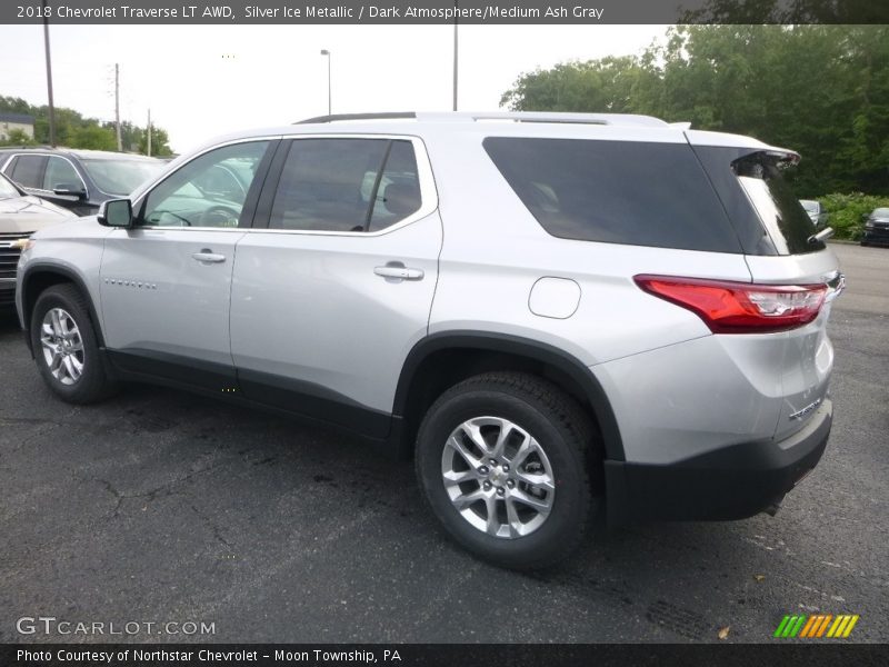 Silver Ice Metallic / Dark Atmosphere/Medium Ash Gray 2018 Chevrolet Traverse LT AWD