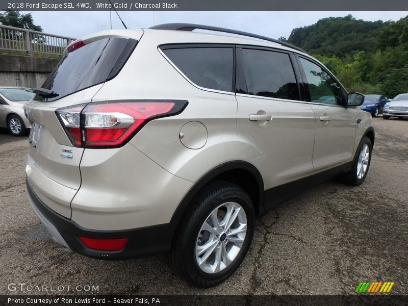 White Gold / Charcoal Black 2018 Ford Escape SEL 4WD