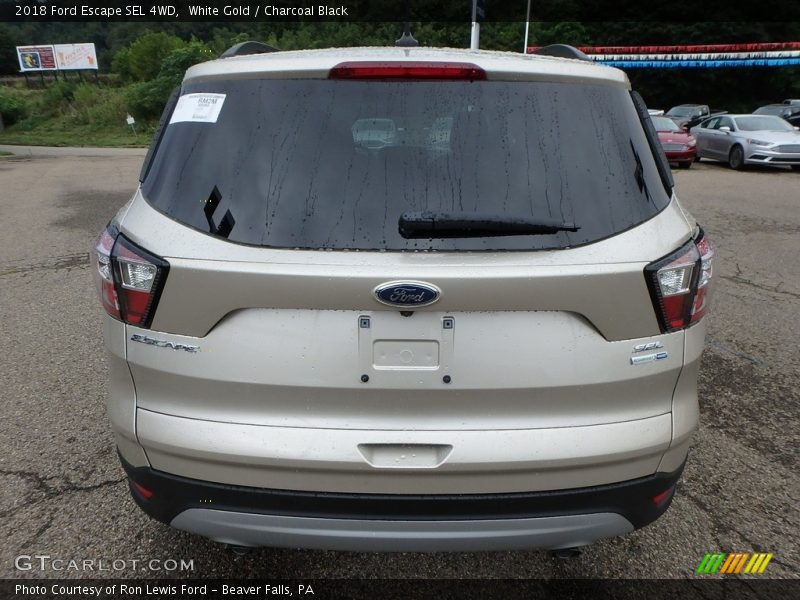 White Gold / Charcoal Black 2018 Ford Escape SEL 4WD