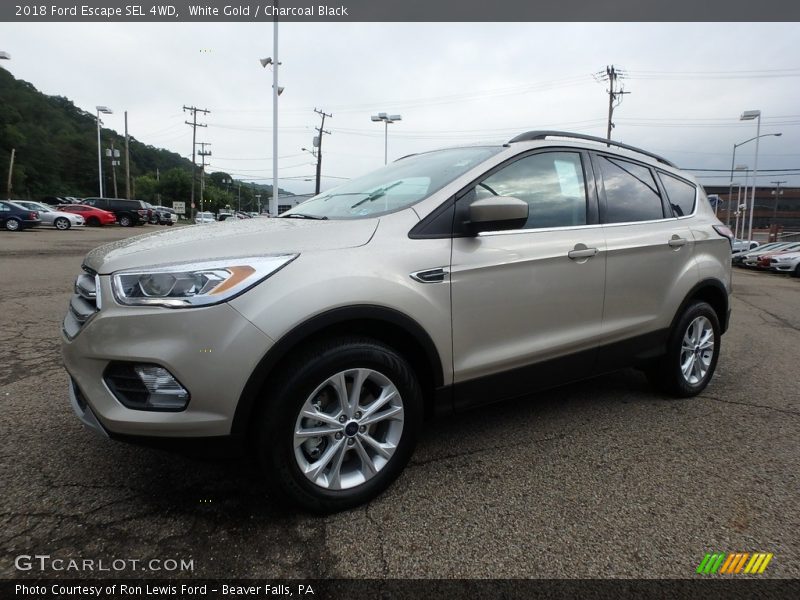 White Gold / Charcoal Black 2018 Ford Escape SEL 4WD