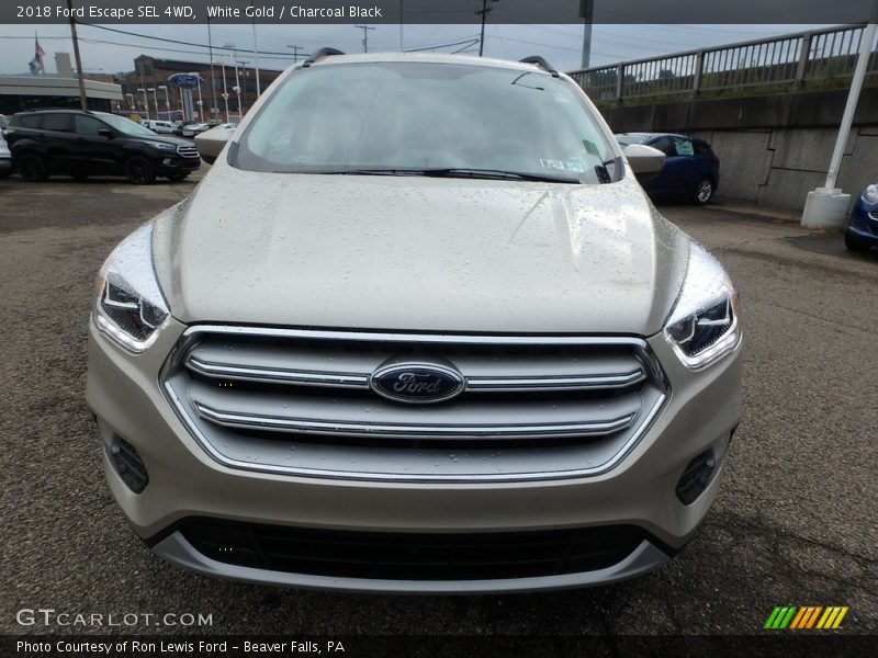 White Gold / Charcoal Black 2018 Ford Escape SEL 4WD