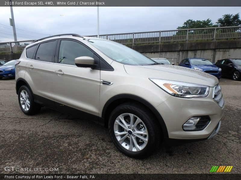 White Gold / Charcoal Black 2018 Ford Escape SEL 4WD