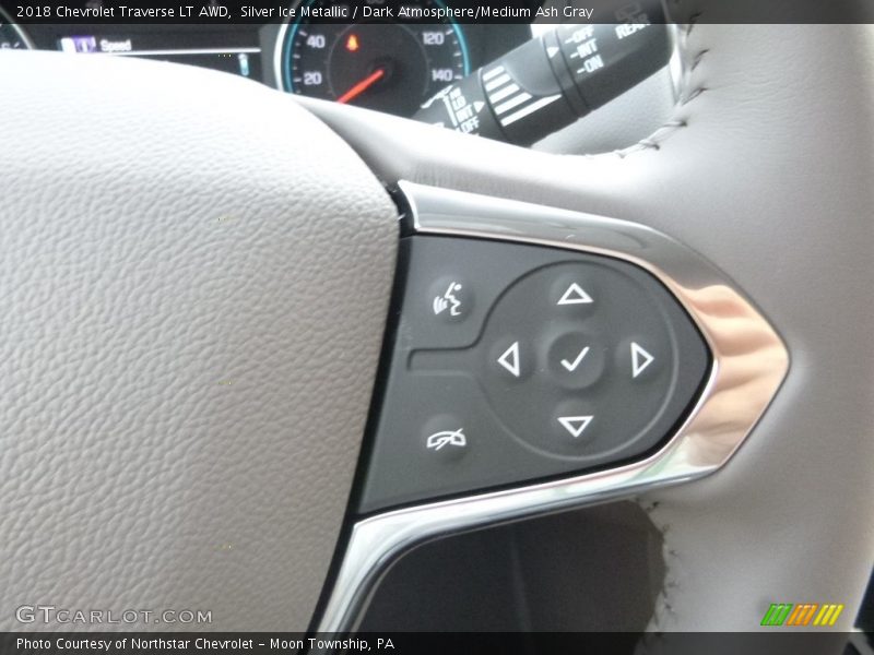 Silver Ice Metallic / Dark Atmosphere/Medium Ash Gray 2018 Chevrolet Traverse LT AWD