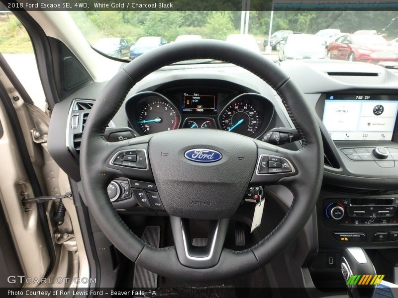 White Gold / Charcoal Black 2018 Ford Escape SEL 4WD