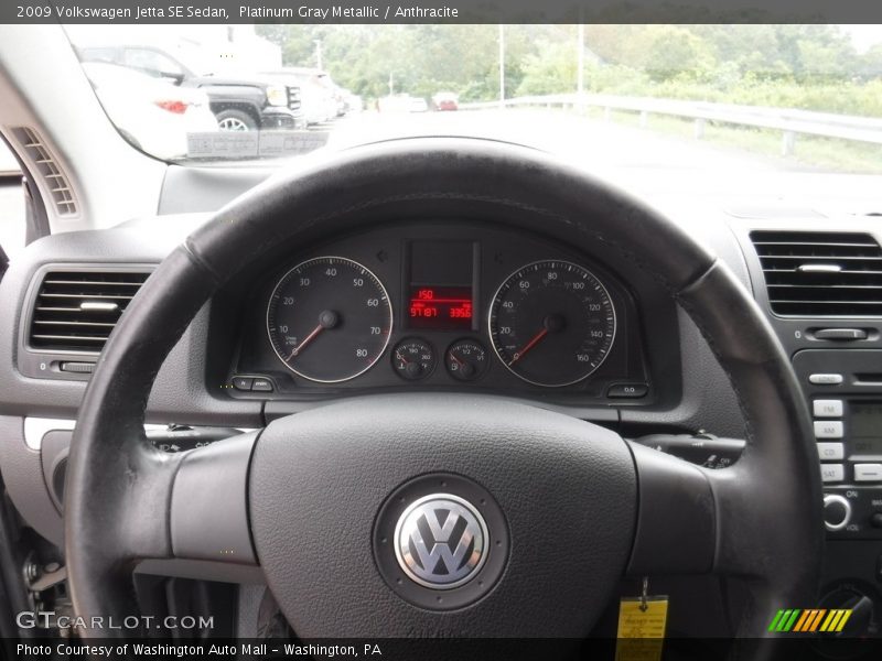 Platinum Gray Metallic / Anthracite 2009 Volkswagen Jetta SE Sedan