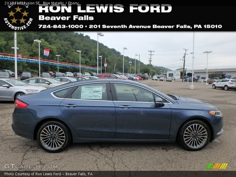 Blue Metallic / Ebony 2018 Ford Fusion SE