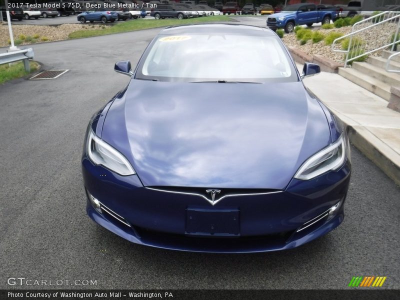 Deep Blue Metallic / Tan 2017 Tesla Model S 75D