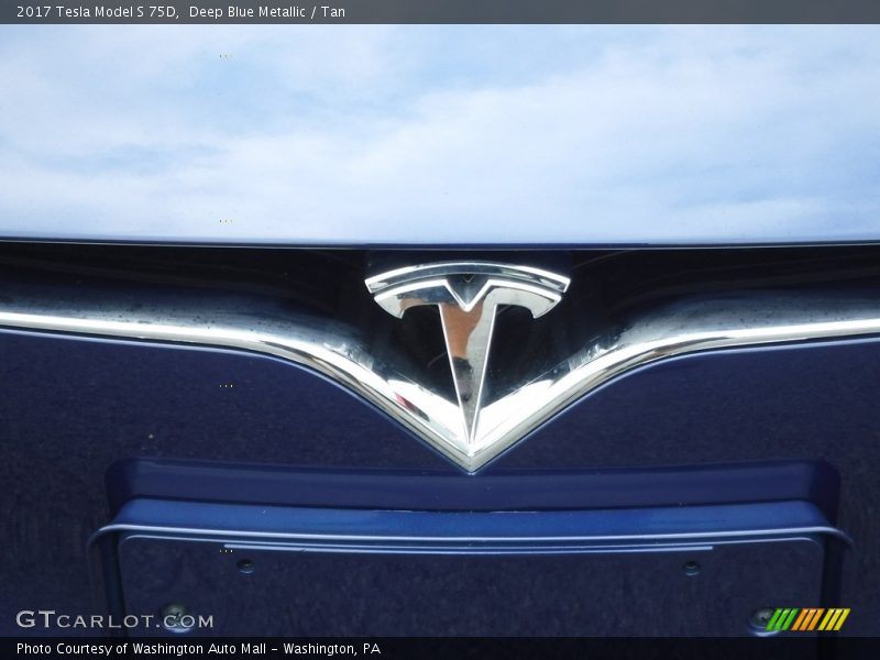Deep Blue Metallic / Tan 2017 Tesla Model S 75D