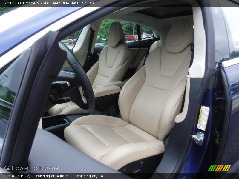 Front Seat of 2017 Model S 75D