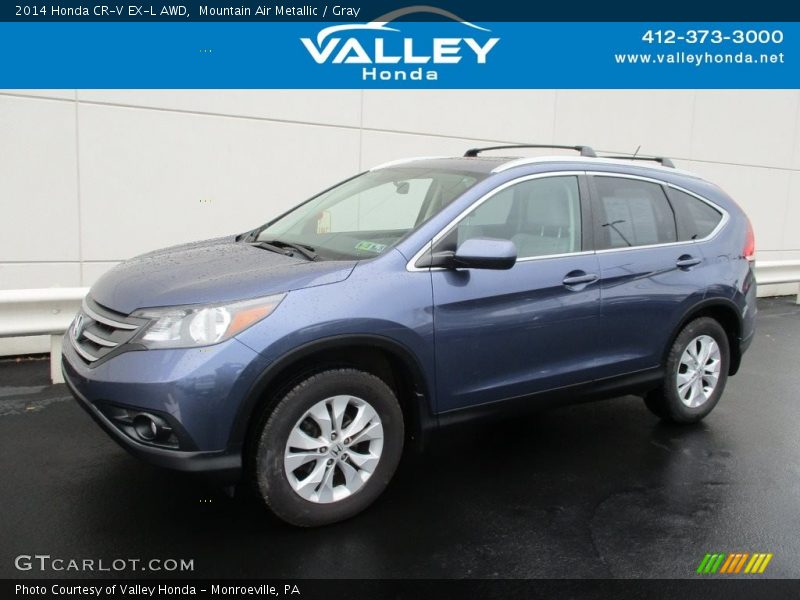 Mountain Air Metallic / Gray 2014 Honda CR-V EX-L AWD