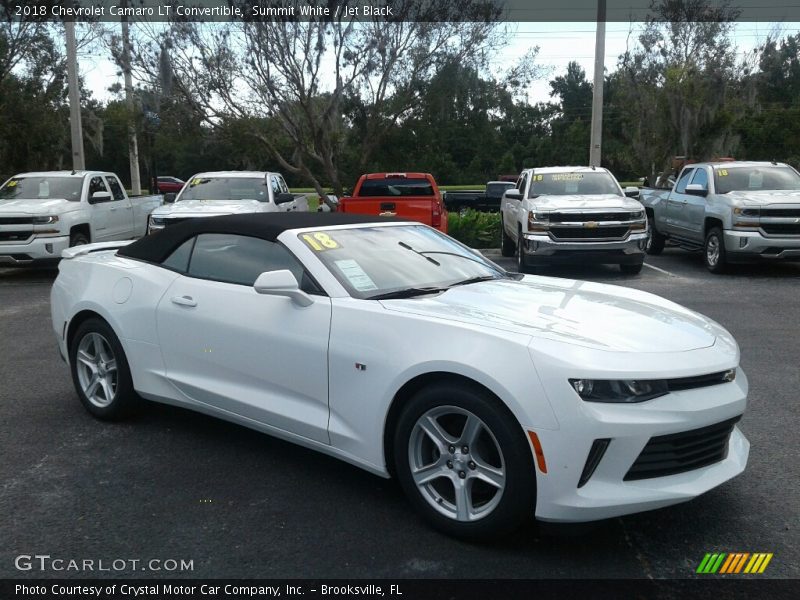 Summit White / Jet Black 2018 Chevrolet Camaro LT Convertible
