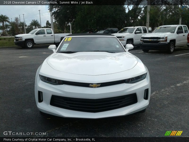 Summit White / Jet Black 2018 Chevrolet Camaro LT Convertible