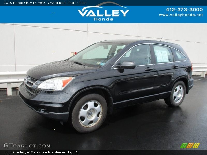Crystal Black Pearl / Black 2010 Honda CR-V LX AWD