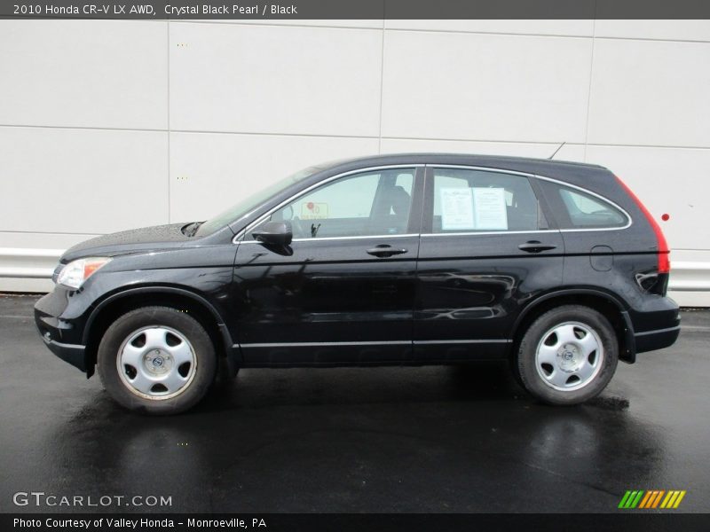 Crystal Black Pearl / Black 2010 Honda CR-V LX AWD
